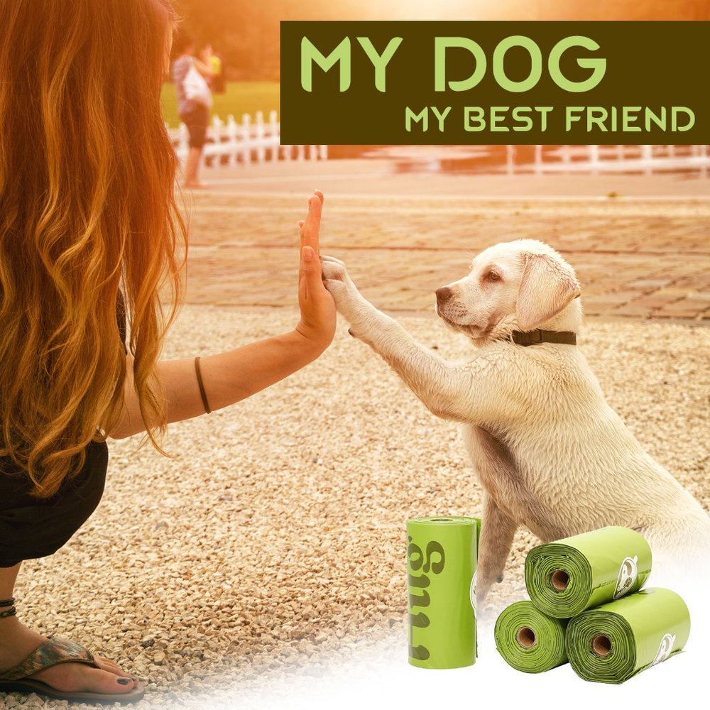 Pet ‘n Hug Leak Proof Dog Poop Bags - Biodegradable Waste Baggies